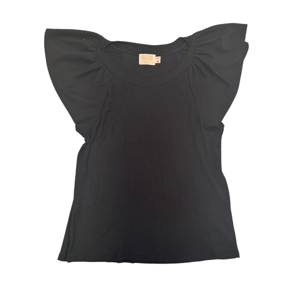 Nation LTD Black Cap Sleeve Blouse - Picture 1 of 6
